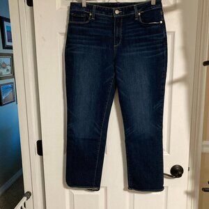 Paige Brigitte Mid-Rise Tailored Boyfriend Jean Rada Cropped Wash Size 30